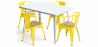 Buy Pack Dining Table and 4 Dining Chairs with Armrests Industrial Design - New Edition - Bistrot Stylix Yellow 60442 in the United Kingdom
