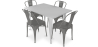 Buy Pack Dining Table and 4 Dining Chairs Industrial Design - New Edition- Bistrot Stylix Silver 60129 - in the UK