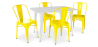 Buy Pack Dining Table and 4 Dining Chairs Industrial Design - New Edition- Bistrot Stylix Yellow 60129 in the United Kingdom