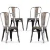 Buy X4 Dining chair Stylix industrial design Metal - New Edition Metallic bronze 60449