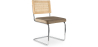 Buy Dining Chair - Upholstered in Velvet - Wood and Rattan - Martha Beige 60454 - prices