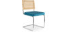 Buy Dining Chair - Upholstered in Velvet - Wood and Rattan - Martha Turquoise 60454 with a guarantee