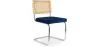 Dining Chair - Upholstered in Velvet - Wood and Rattan - Martha image 9