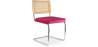 Buy Dining Chair - Upholstered in Velvet - Wood and Rattan - Martha Fuchsia 60454 in the United Kingdom