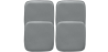 Buy Pack of 4 Magnetic Cushions for Stool - Faux Leather - Stylix Grey 60463 in the United Kingdom