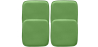 Buy Pack of 4 Magnetic Cushions for Stool - Faux Leather - Stylix Green 60463 - in the UK
