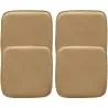 Buy Pack of 4 Magnetic Cushions for Square Seat Chair – Faux Leather – Stylix Light brown 60464
