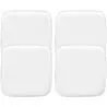 Buy Pack of 4 Magnetic Cushions for Square Seat Chair – Faux Leather – Stylix White 60464