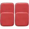 Buy Pack of 4 Magnetic Cushions for Square Seat Chair – Faux Leather – Stylix Red 60464