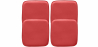 Buy Pack of 4 Magnetic Cushions for Stool - Faux Leather - Stylix Red 60464 in the United Kingdom