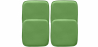 Buy Pack of 4 Magnetic Cushions for Stool - Faux Leather - Stylix Green 60464 - in the UK