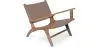 Armchair with Armrests - Boho Bali Design Armchair - Wood and Leather - Recia image 9