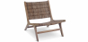 Buy Lounge Chair - Boho Bali Design Chair - Wood and Rattan - Prava Natural 60475 - in the UK