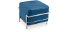 Buy  Square Footrest - Upholstered in Faux Leather - Kart Dark blue 55762 in the United Kingdom