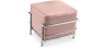 Buy  Square Footrest - Upholstered in Faux Leather - Kart Pastel pink 55762 with a guarantee