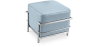 Buy  Square Footrest - Upholstered in Faux Leather - Kart Pastel blue 55762 in the United Kingdom