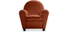 Buy  Armchair with Armrests - Upholstered in Faux Leather - Club Brown 54286 at Privatefloor