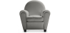 Buy  Armchair with Armrests - Upholstered in Faux Leather - Club Grey 54286 - in the UK