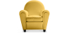 Buy  Armchair with Armrests - Upholstered in Faux Leather - Club Pastel yellow 54286 - prices