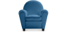 Buy  Armchair with Armrests - Upholstered in Faux Leather - Club Dark blue 54286 at Privatefloor