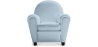 Buy  Armchair with Armrests - Upholstered in Faux Leather - Club Pastel blue 54286 home delivery