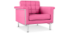 Buy Armchair with Armrests - Upholstered in Faux Leather - Town Pink 13180 - in the UK