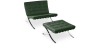Buy Designer Armchair with Footrest - Upholstered in Faux Leather - Town Green 13183 home delivery