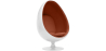 Buy Egg-shaped designer armchair - Faux leather upholstery - Eny Brown 13193 in the United Kingdom