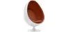 Egg-shaped designer armchair - Faux leather upholstery - Eny image 9
