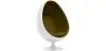 Egg-shaped designer armchair - Faux leather upholstery - Eny image 9
