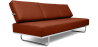 Buy Polyurethane Leather Upholstered Sofa Bed - 3 Seater - Kart Brown 14621 at Privatefloor