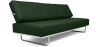 Buy Polyurethane Leather Upholstered Sofa Bed - 3 Seater - Kart Green 14621 - in the UK