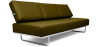 Buy Polyurethane Leather Upholstered Sofa Bed - 3 Seater - Kart Olive 14621 in the United Kingdom