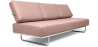 Buy Polyurethane Leather Upholstered Sofa Bed - 3 Seater - Kart Pastel pink 14621 at Privatefloor