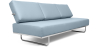 Buy Polyurethane Leather Upholstered Sofa Bed - 3 Seater - Kart Pastel blue 14621 - prices