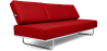 Buy Polyurethane Leather Upholstered Sofa Bed - 3 Seater - Kart Red 14621 - in the UK