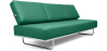 Buy Polyurethane Leather Upholstered Sofa Bed - 3 Seater - Kart Turquoise 14621 with a guarantee