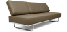 Buy Polyurethane Leather Upholstered Sofa Bed - 3 Seater - Kart Taupe 14621 in the United Kingdom