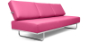 Buy Polyurethane Leather Upholstered Sofa Bed - 3 Seater - Kart Pink 14621 in the United Kingdom