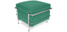 Buy  Square Footrest - Upholstered in Faux Leather - Kart Turquoise 13418 in the United Kingdom