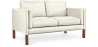 Buy Polyurethane Leather Upholstered Sofa - 2 Seater - Mordecai Ivory 13921 in the United Kingdom