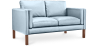Buy Polyurethane Leather Upholstered Sofa - 2 Seater - Mordecai Pastel blue 13921 - prices