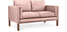 Buy Polyurethane Leather Upholstered Sofa - 2 Seater - Mordecai Pastel pink 13921 - in the UK