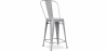 Buy Bar Stool with Backrest - Industrial Design - 60cm - Stylix Light grey 58410 - prices