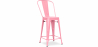 Buy Bar Stool with Backrest - Industrial Design - 60cm - Stylix Pink 58410 at Privatefloor