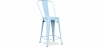 Buy Bar Stool with Backrest - Industrial Design - 60cm - Stylix Light blue 58410 at Privatefloor