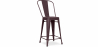 Buy Bar Stool with Backrest - Industrial Design - 60cm - Stylix Bronze 58410 in the United Kingdom
