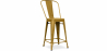 Buy Bar Stool with Backrest - Industrial Design - 60cm - Stylix Gold 58410 with a guarantee