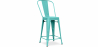 Buy Bar Stool with Backrest - Industrial Design - 60cm - Stylix Pastel green 58410 in the United Kingdom