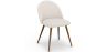 Buy Dining Chair - Upholstered in Bouclé Fabric - Scandinavian - Evelyne White 60480 - in the UK